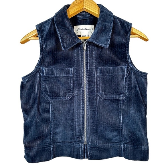 EDDIE BAUER Vintage Corduroy Zip-Up Vest - Picture 1 of 7